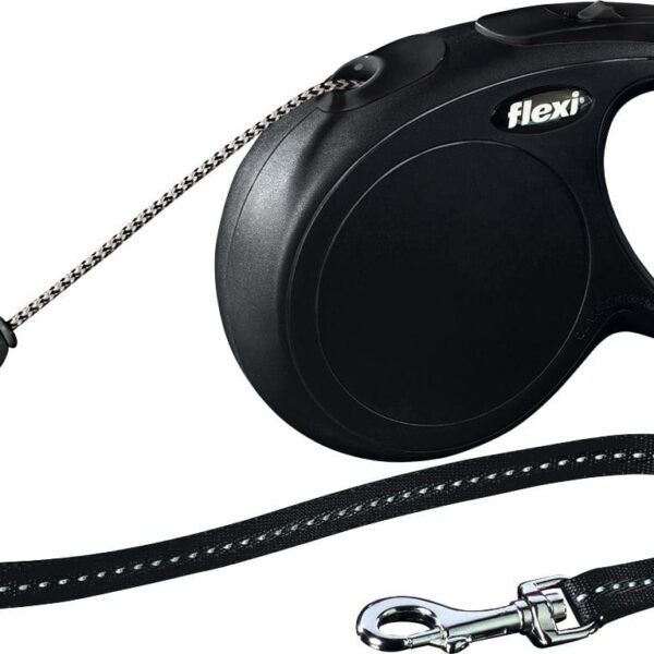 Lesa Flexi Snur Classic Long M 8 m 20 kg Negru 11811