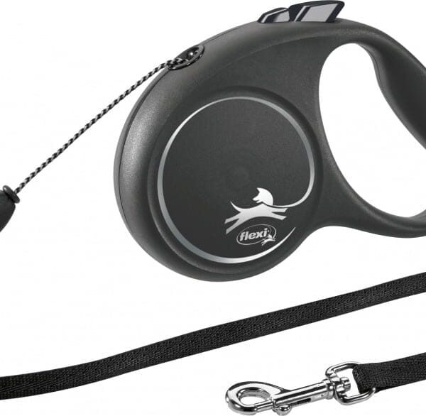 Lesa Flexi Black Design Snur S: 5m/12kg