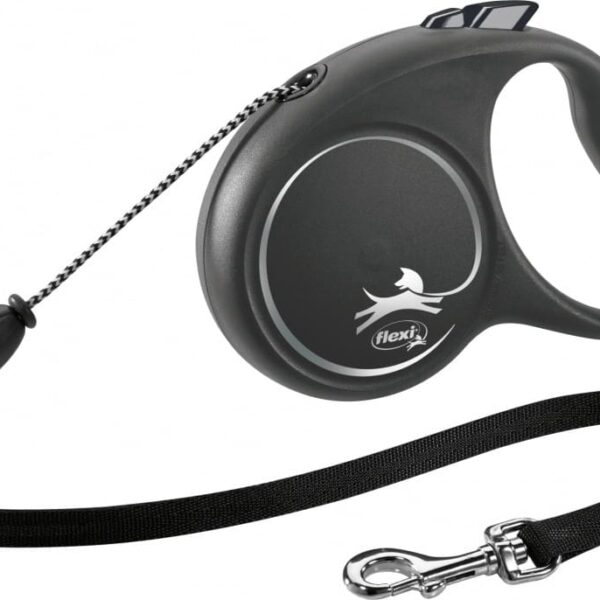 Lesa Flexi Black Design Snur M: 5m/20kg