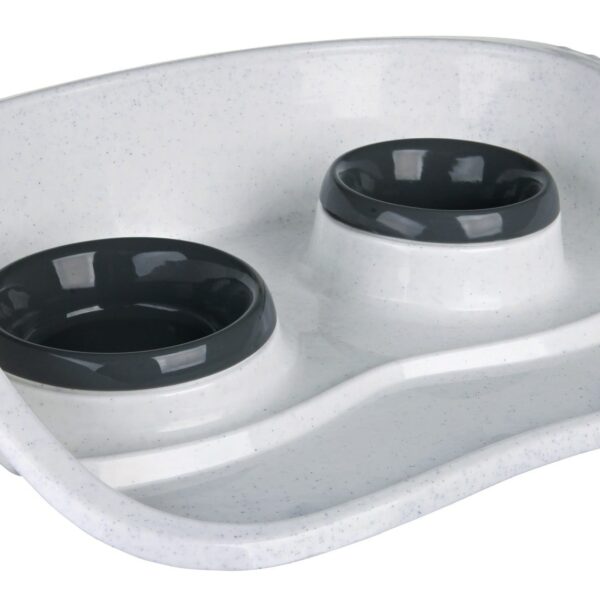 Set 2 buc Castron Plastic In Suport 46x11x30 cm 0.25 l 24721