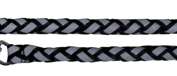 Lesa Coarda Reflectorizanta 18 mm/2 m Negru cu Gri 13591