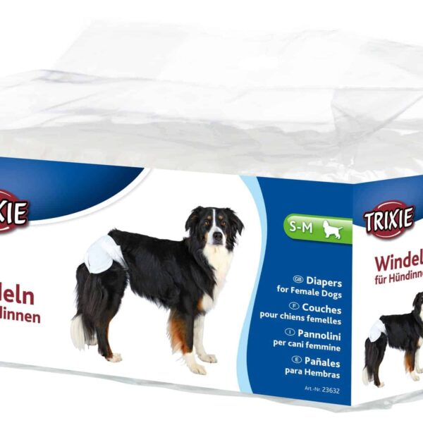 Scutece pentru Caini S-M (12 buc) pentru Femele 28-40 cm 23632