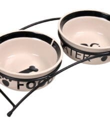 Castron Ceramica Set 2 buc In Suport 0.6 l/15 cm 24641