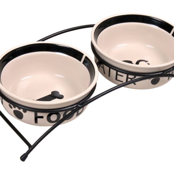 Castron Ceramica Set 2 buc In Suport 0.6 l/15 cm 24641