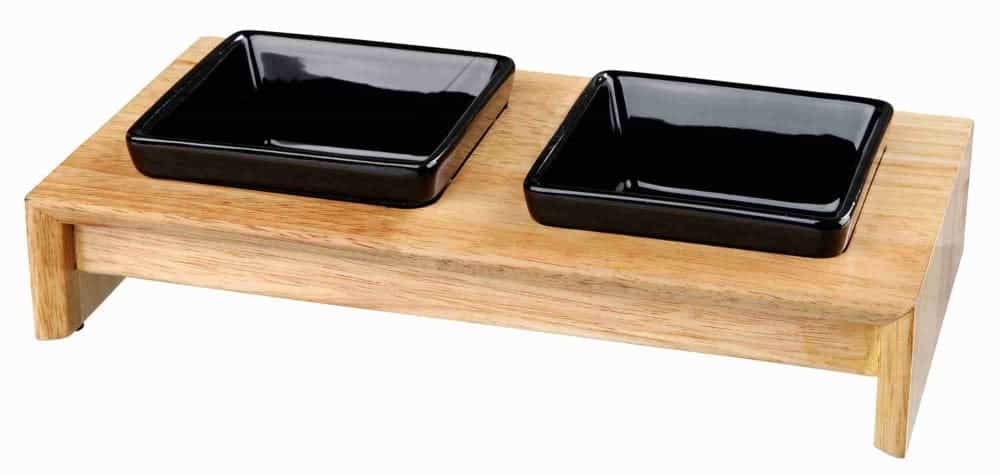 4011905248202 Castron Ceramica In Suport 2 buc 2x0.2 l /28x5x15 Negru 24820