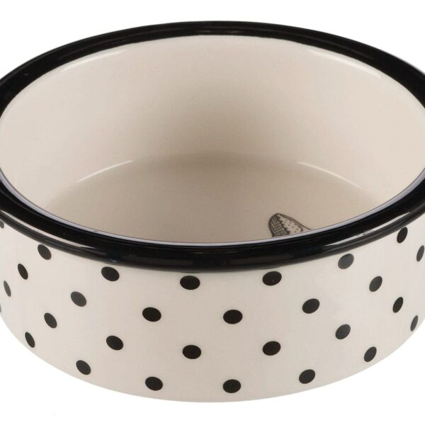 Castron Ceramica 03.L/12 cm Alb/Negru 25120