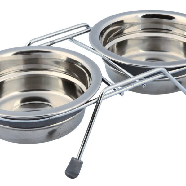 Castron Inox Dublu 2x0.25 l/11 cm cu Suport 25230