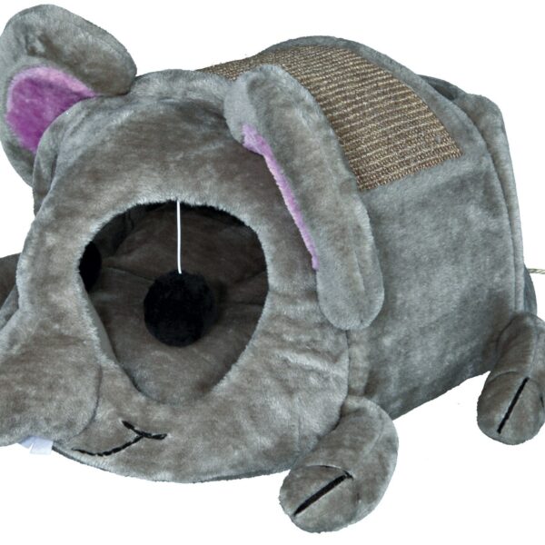 Casuta Lukas Pisica Sub Forma de Soarece 35x33x65 Gri 36290