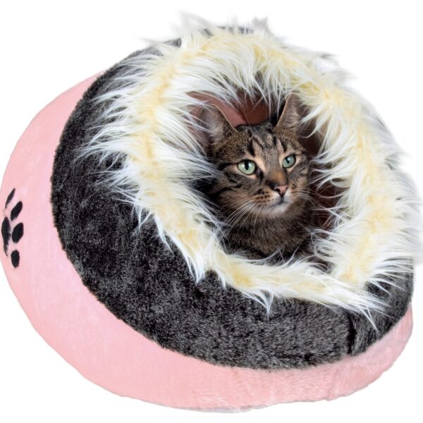 Cos Minou cu Blanita 35x26x41 cm Roz/Gri 36301