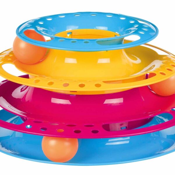 Jucarie Pisica Circuit cu Turn Plastic 25x13 cm 41345