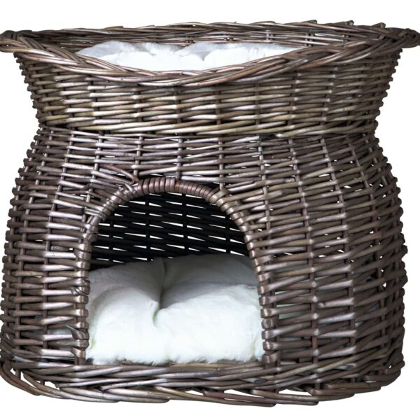 Cos cu 2 Pernite 2x1 Nuiele 54x43x37 cm Gri 2873