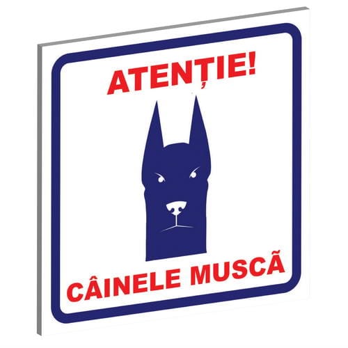 Pliant Pvc "Cainele Musca" Albastru-Rosu 15x15 cm (Tip 1)