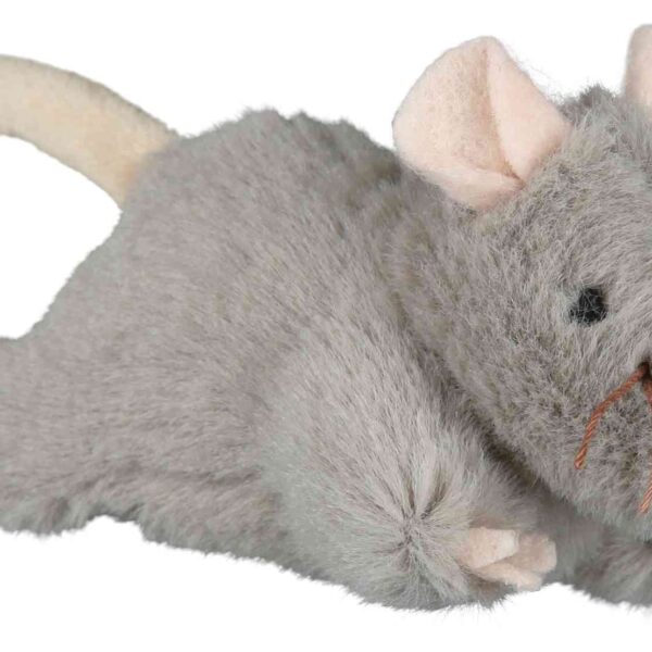 Jucarie Soricel Plush cu Catnip si Sunet